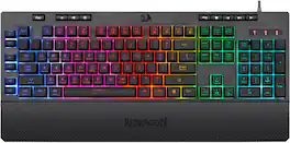REDRAGON - Shiva Full-size Wired Membrane Gaming Keyboard with RGB Backlighting - Black