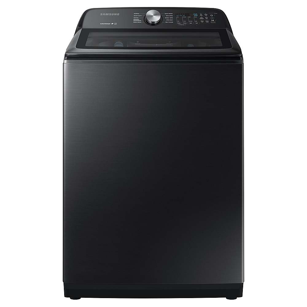 Samsung - 5.0 cu. ft. Capacity Top Load Washer with Active WaterJet - Brushed black