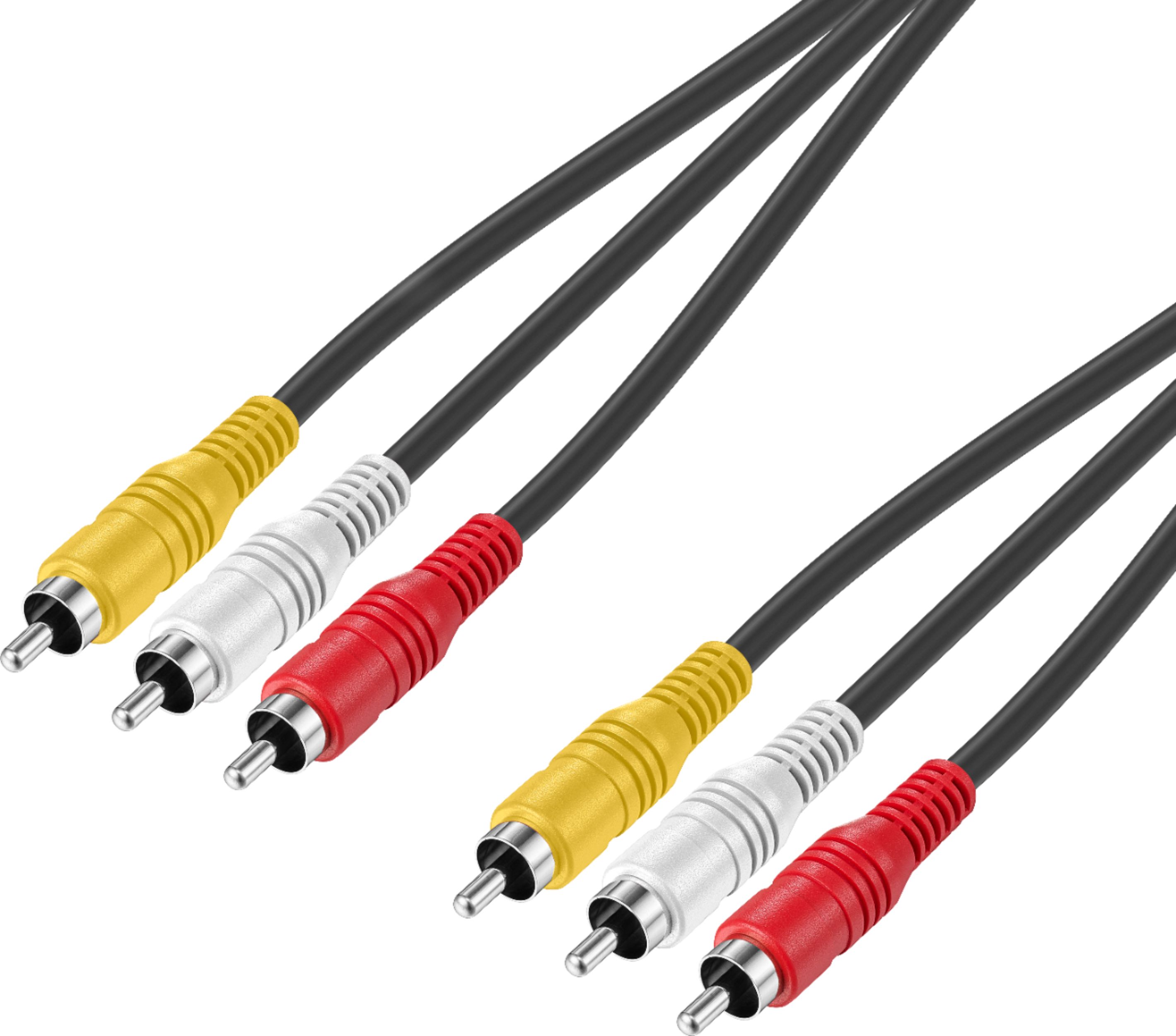  RCA Splitter, Ancable 1-Feet 3 RCA Female Jack to 6 RCA Male  Plug Composite Video AV Cables Splitter Adapter Output Cables Cord :  Electronics