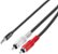 Front. Best Buy essentials™ - 6' 3.5 mm to Stereo Audio RCA Cable - Black.