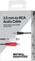 Alt View 15. Best Buy essentials™ - 6' 3.5 mm to Stereo Audio RCA Cable - Black.
