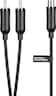 Best Buy essentials™ - 6" 2-Way 1-Female to 2-Male RCA Splitter - Black