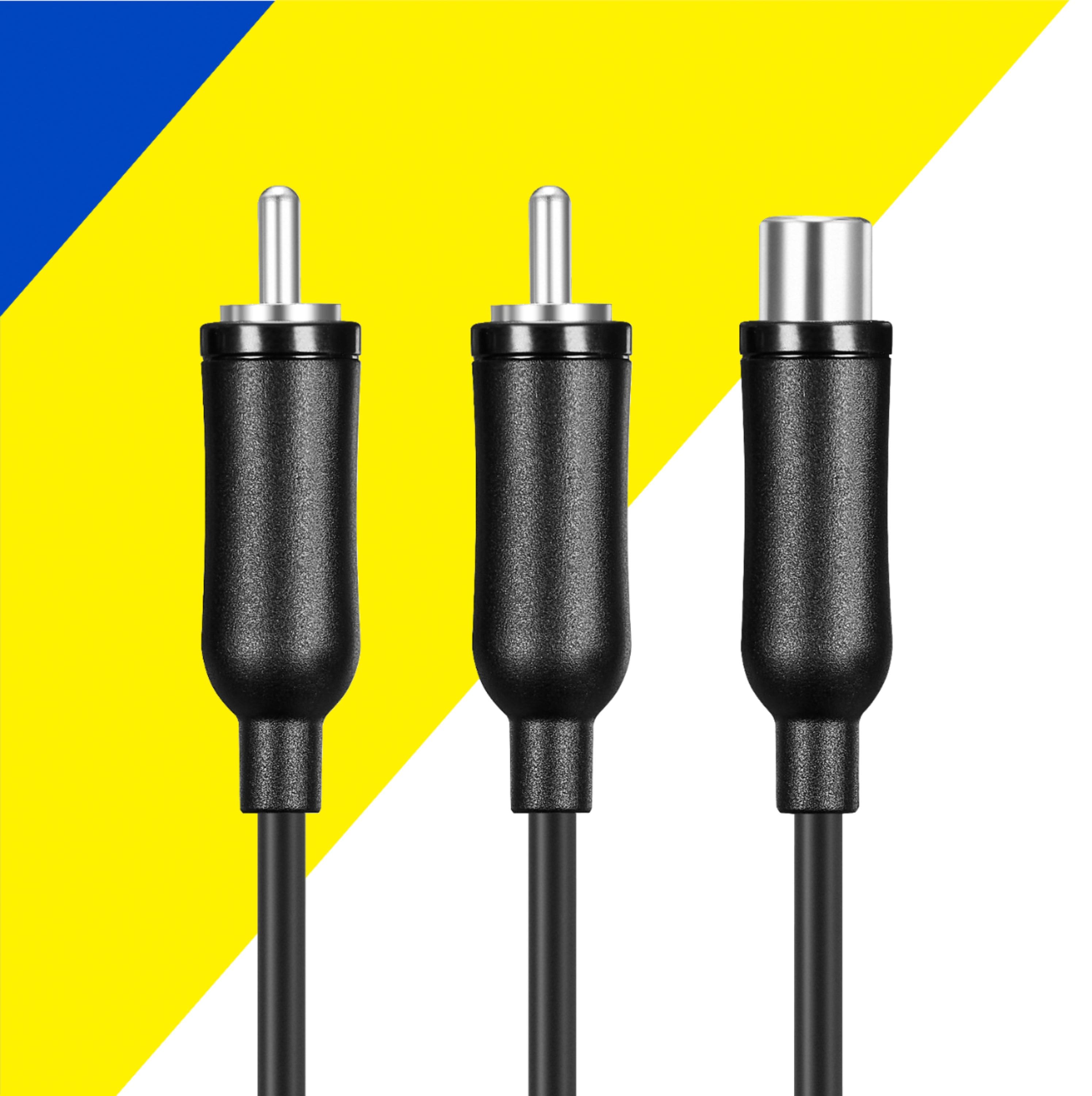 Alt View 16. Best Buy essentials™ - 6" 2-Way 1-Female to 2-Male RCA Splitter - Black.