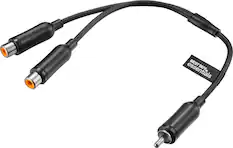 Alt View 11. Best Buy essentials™ - 6" 2-Way 1-Male to 2-Female RCA Splitter - Black.
