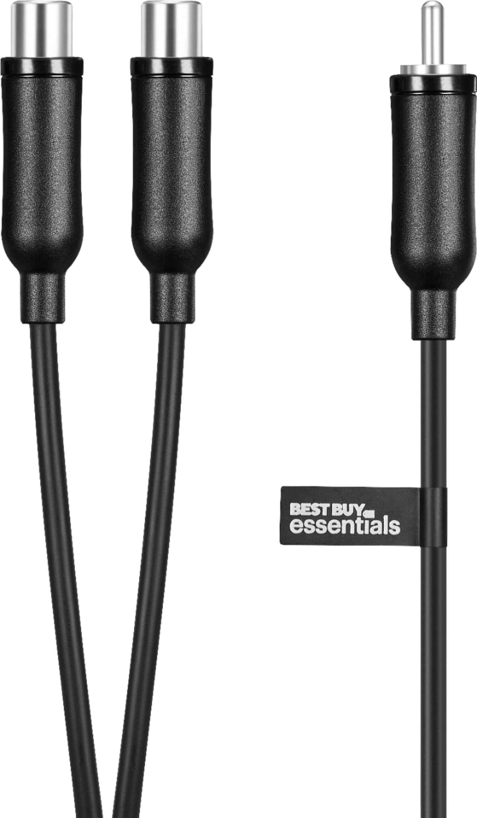 Alt View 12. Best Buy essentials™ - 6" 2-Way 1-Male to 2-Female RCA Splitter - Black.