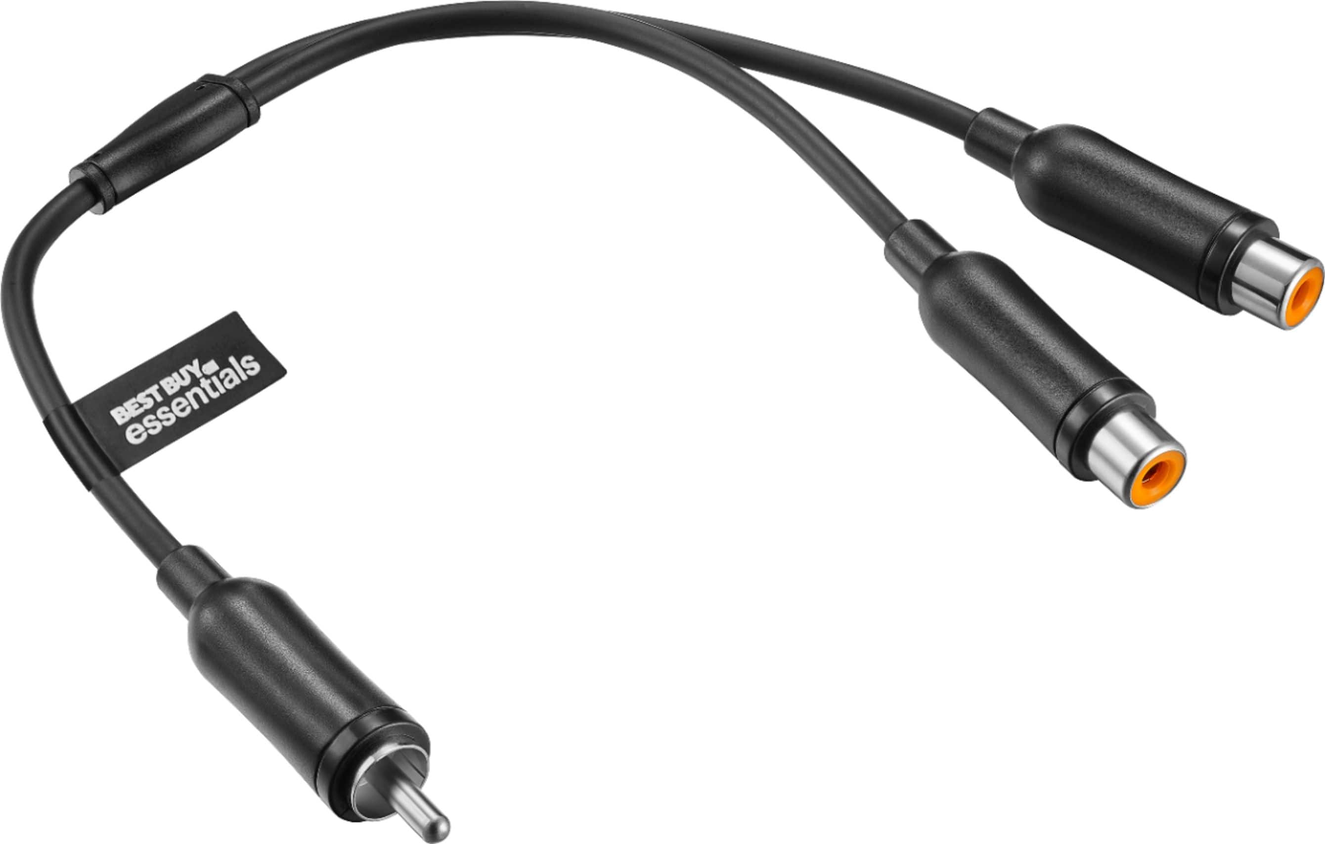 Alt View 13. Best Buy essentials™ - 6" 2-Way 1-Male to 2-Female RCA Splitter - Black.