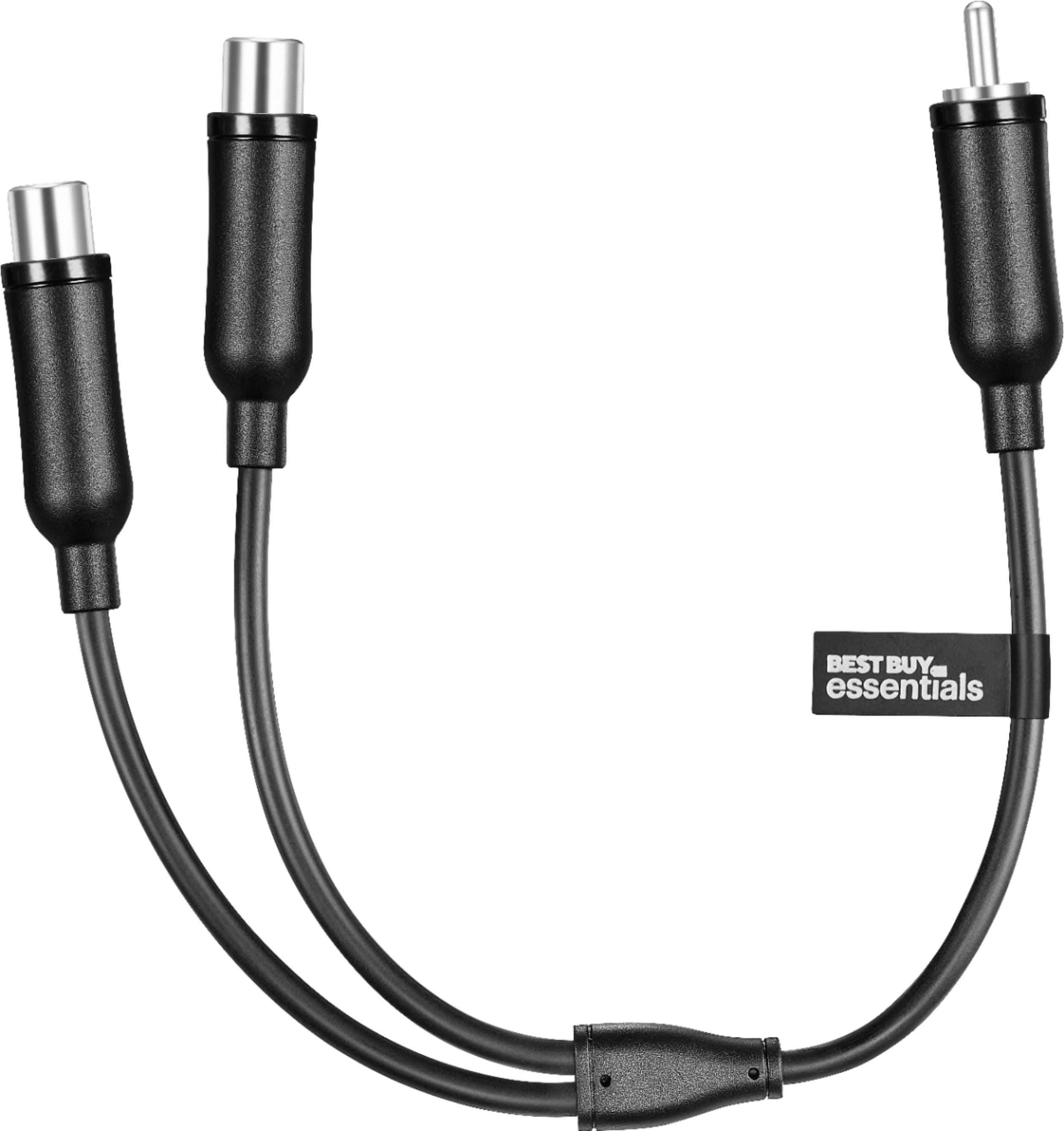 Alt View 14. Best Buy essentials™ - 6" 2-Way 1-Male to 2-Female RCA Splitter - Black.