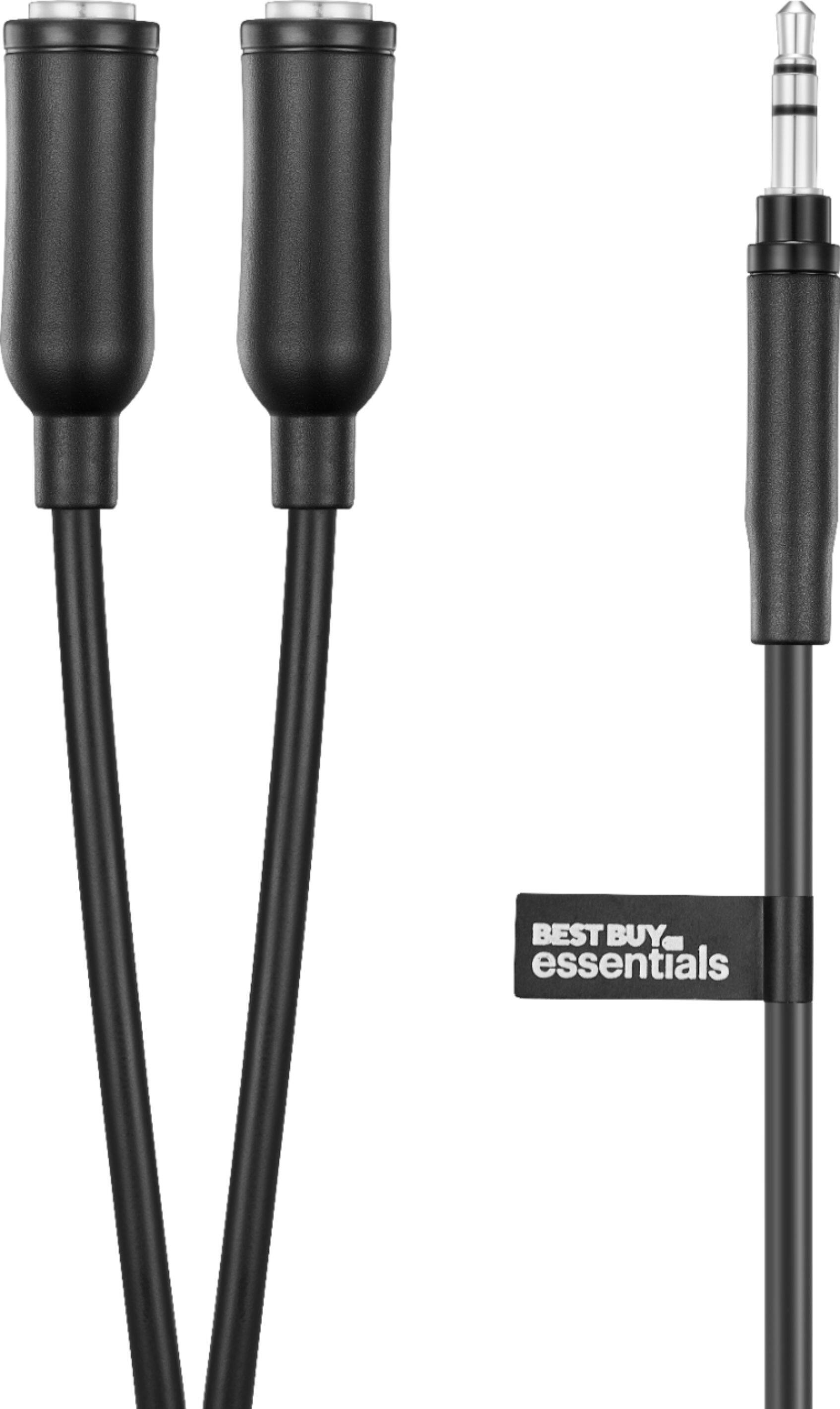 Alt View 12. Best Buy essentials™ - 6" 2-Way Audio Splitter - Black.