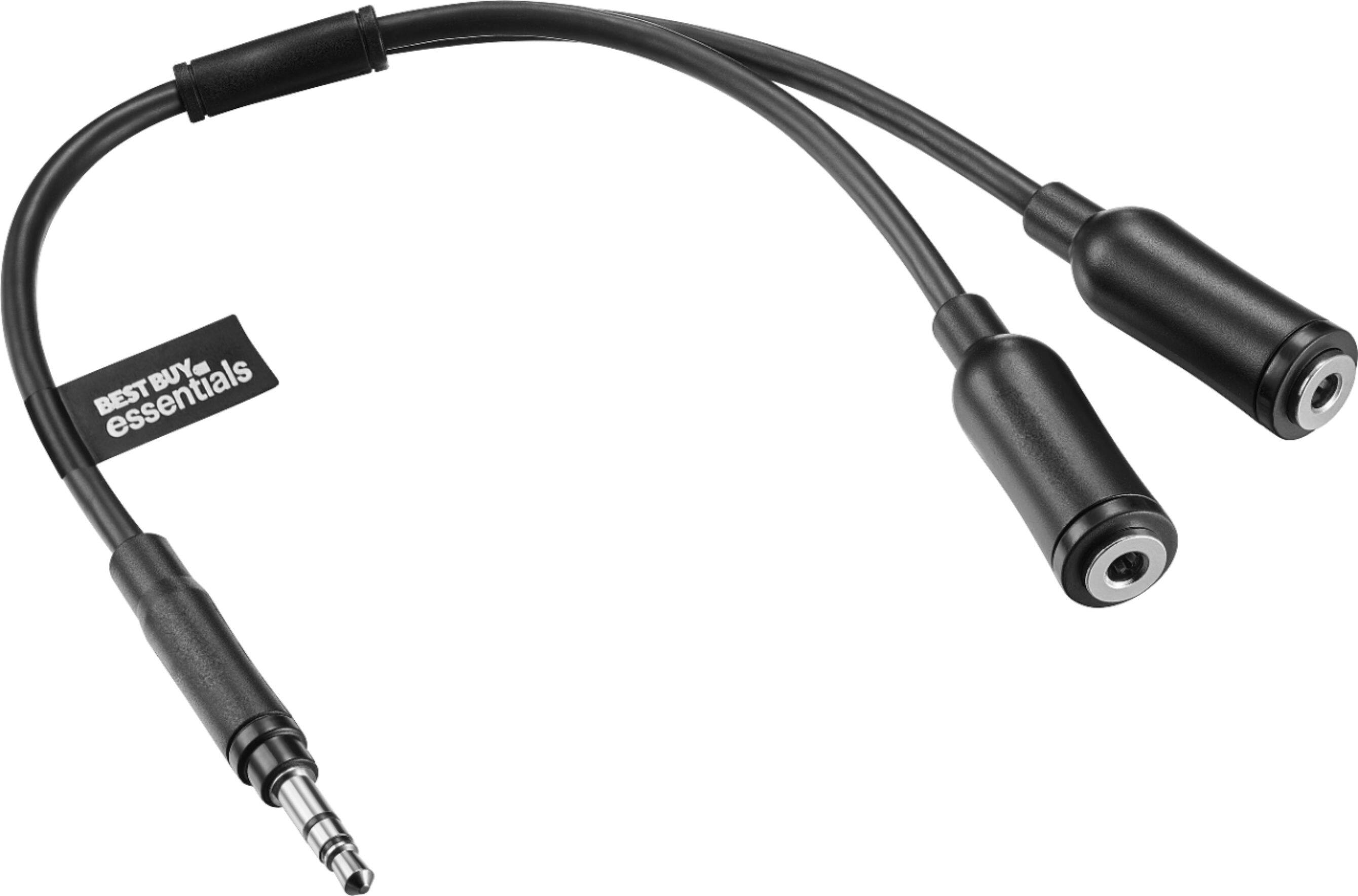 Alt View 13. Best Buy essentials™ - 6" 2-Way Audio Splitter - Black.
