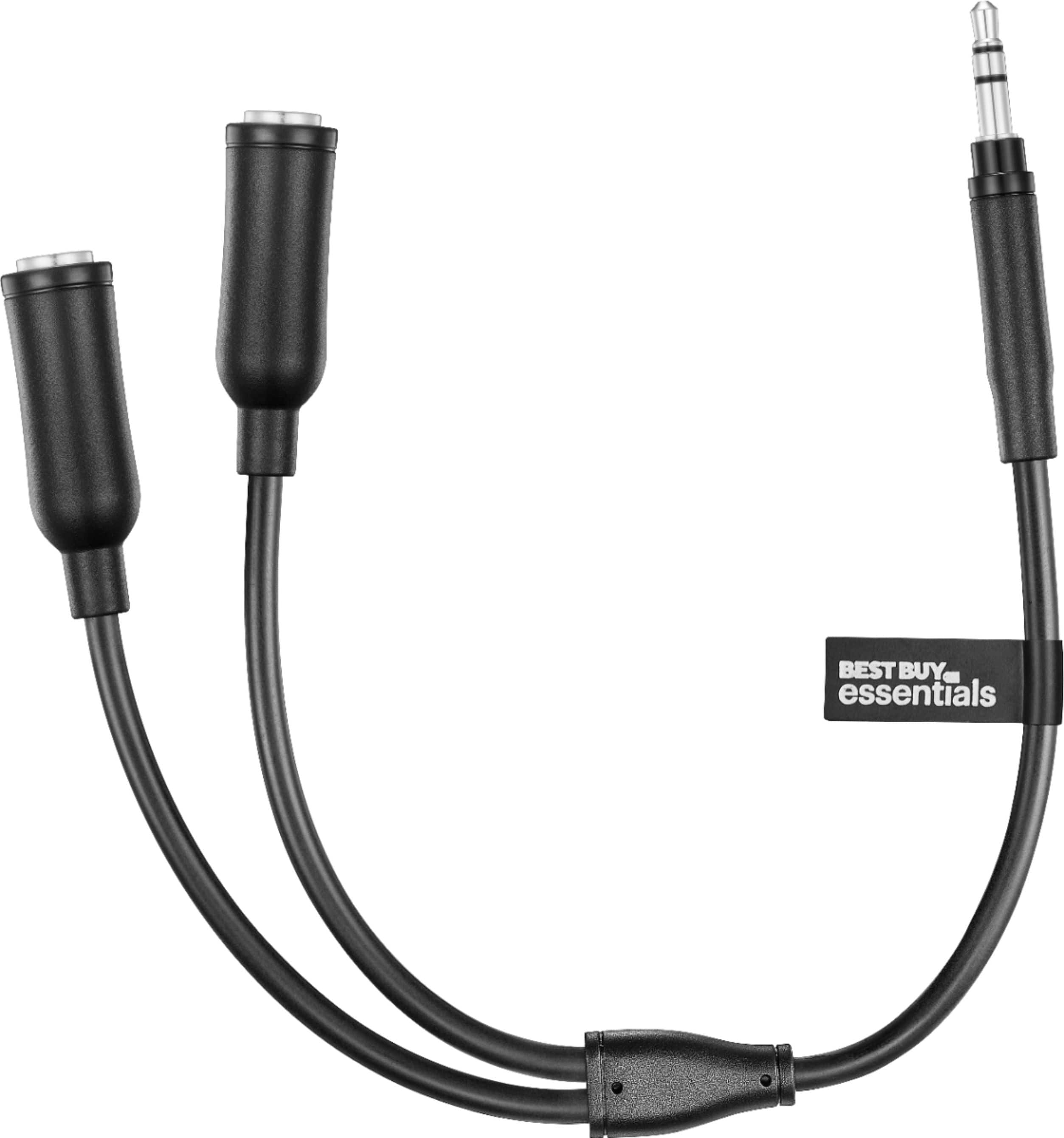 Alt View 14. Best Buy essentials™ - 6" 2-Way Audio Splitter - Black.