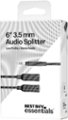 Alt View Zoom 15. Best Buy essentials™ - 6" 2-Way Audio Splitter - Black.