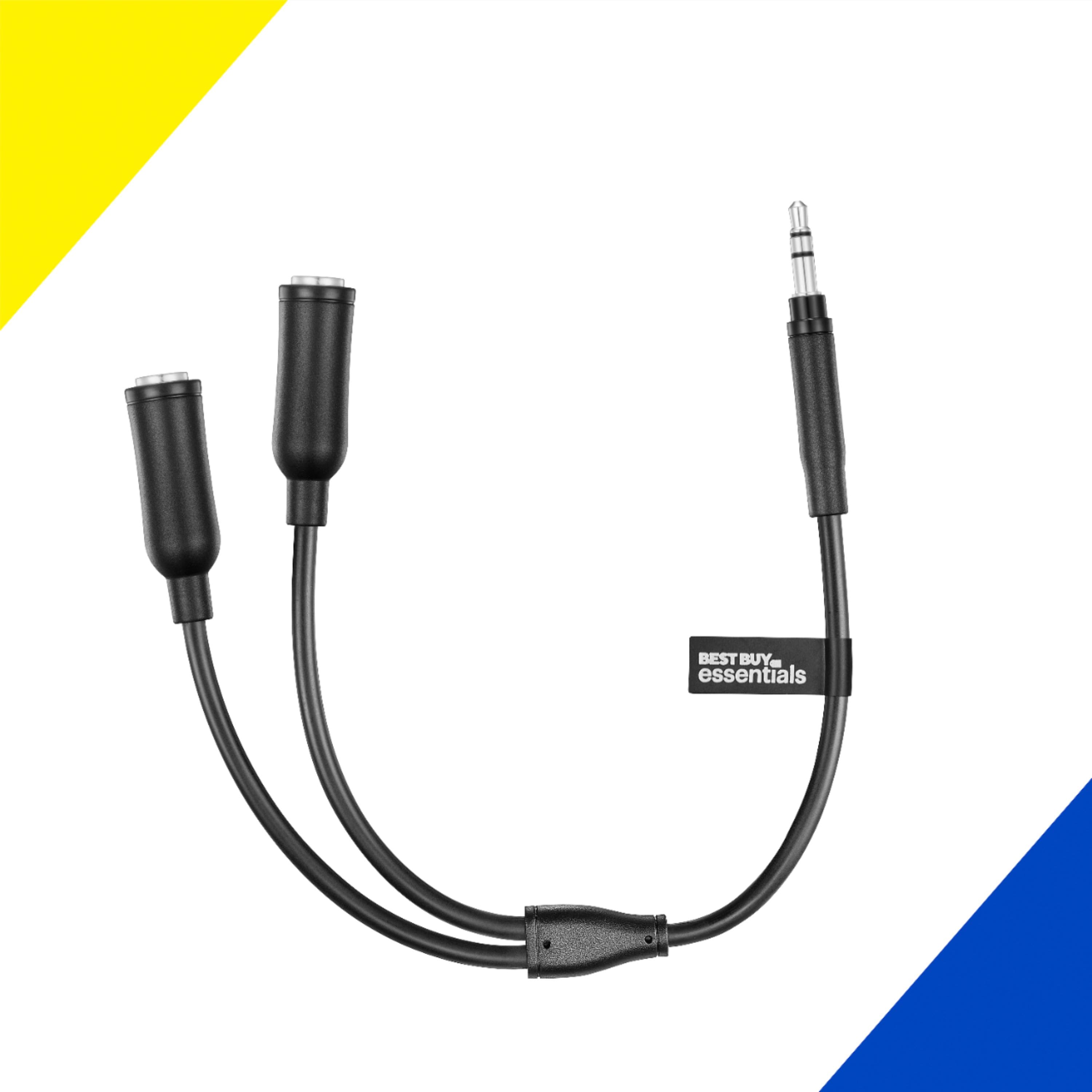 Alt View 17. Best Buy essentials™ - 6" 2-Way Audio Splitter - Black.