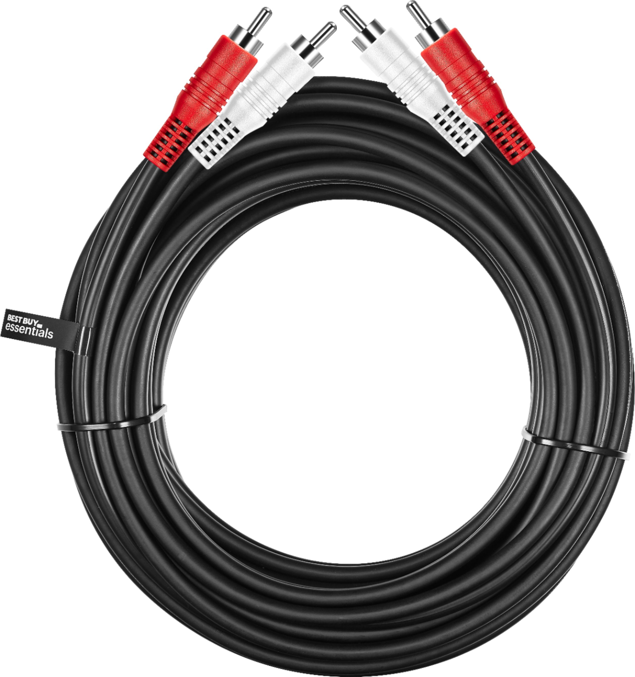 Best Buy essentials™ 25' Stereo Audio RCA Cable Black BE-HCL324 - Best Buy