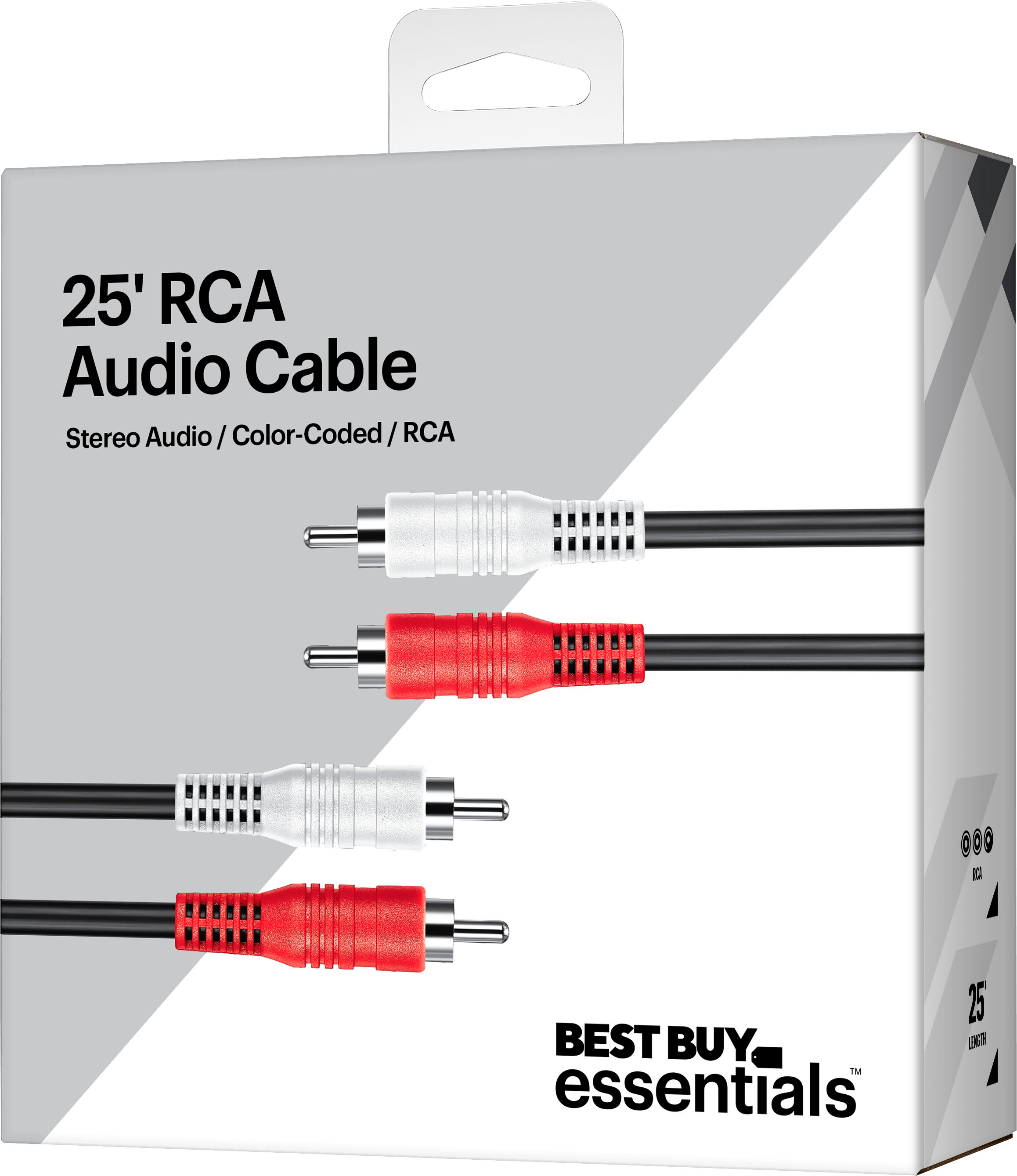 Best Buy essentials™ 6' 3.5 mm to Stereo Audio RCA Cable Black BE