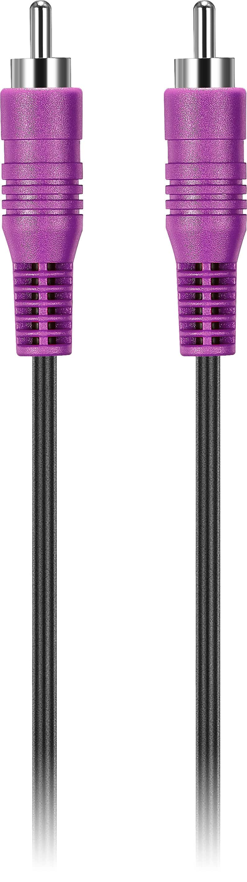 Front. Best Buy essentials™ - 15’ RCA Cable for Subwoofers - Black.