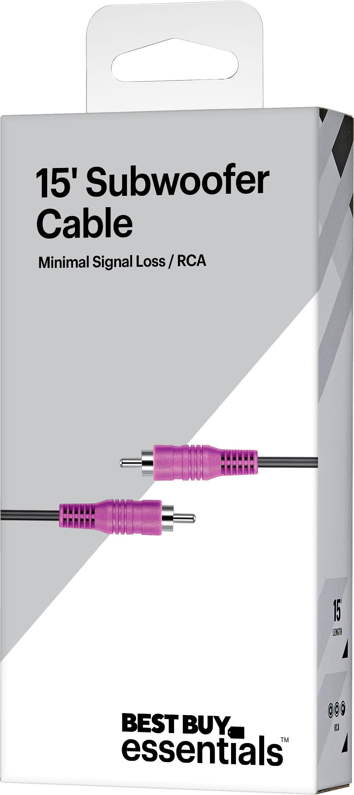 Alt View 15. Best Buy essentials™ - 15’ RCA Cable for Subwoofers - Black.