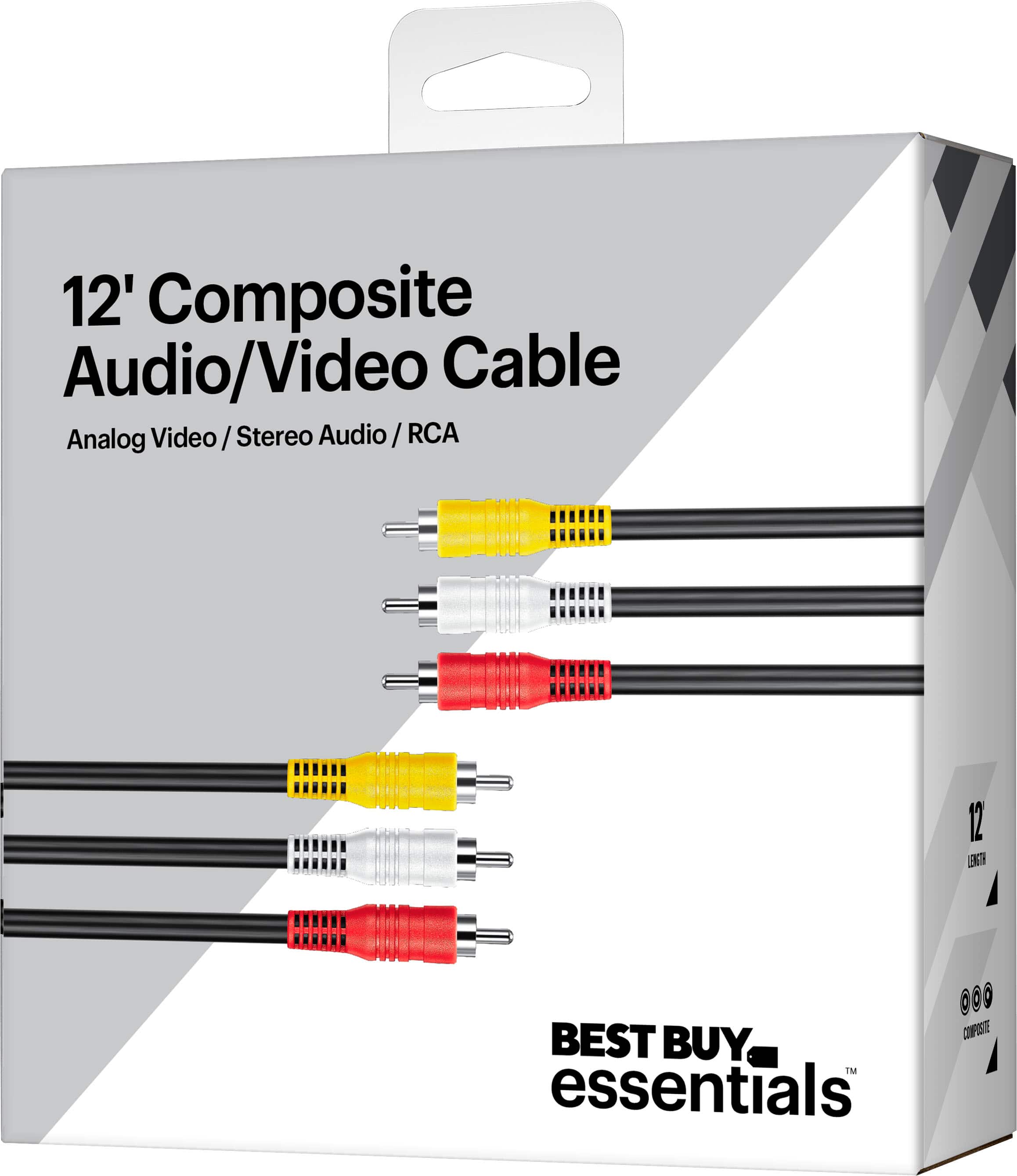 Alt View 15. Best Buy essentials™ - 12' Composite A/V Cable - Black.