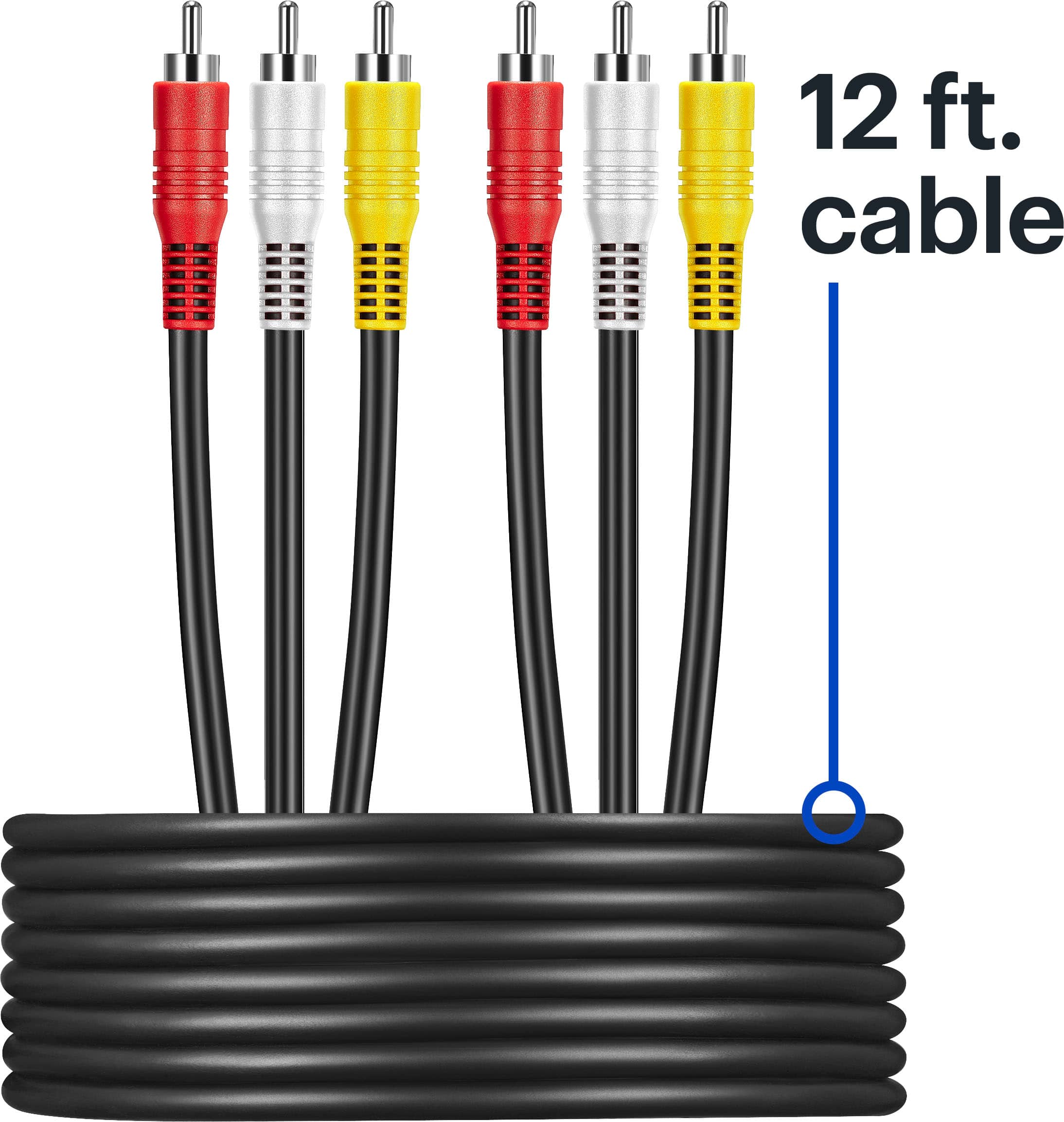 Alt View 18. Best Buy essentials™ - 12' Composite A/V Cable - Black.