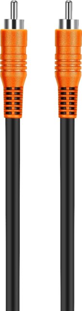 Front. Best Buy essentials™ - 6' Coaxial A/V Cable - Black.