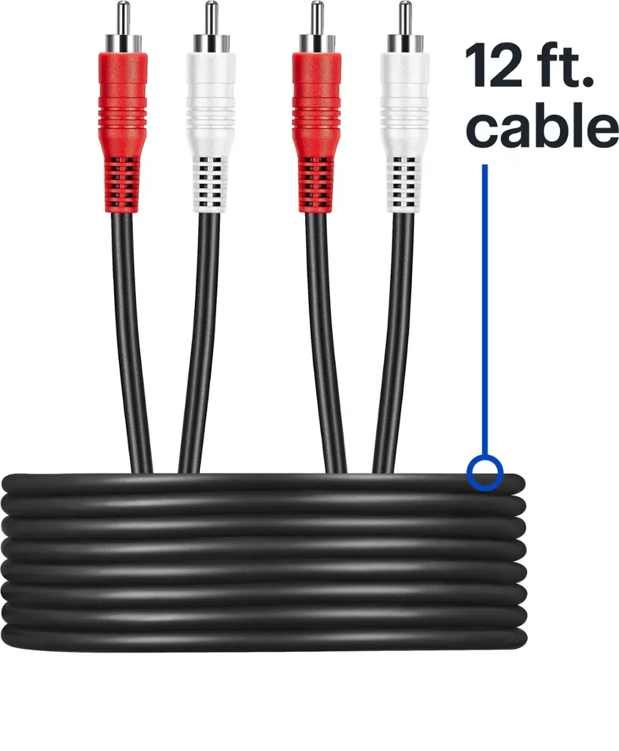 Alt View 18. Best Buy essentials™ - 12' Stereo Audio RCA Cable - Black.