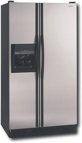 Angle Standard. Whirlpool - 21.8 Cu. Ft. Side-by-Side Refrigerator with Thru-the-Door Ice and Water - Stainless-Steel.