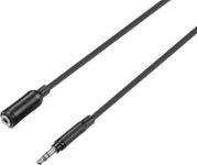 Front. Best Buy essentials™ - 6' 3.5mm Male-to-Female Audio Extension Cable - Black.
