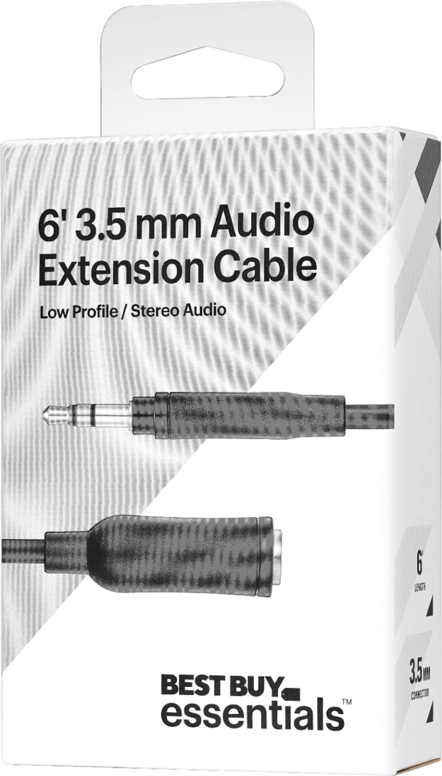 Alt View 15. Best Buy essentials™ - 6' 3.5mm Male-to-Female Audio Extension Cable - Black.