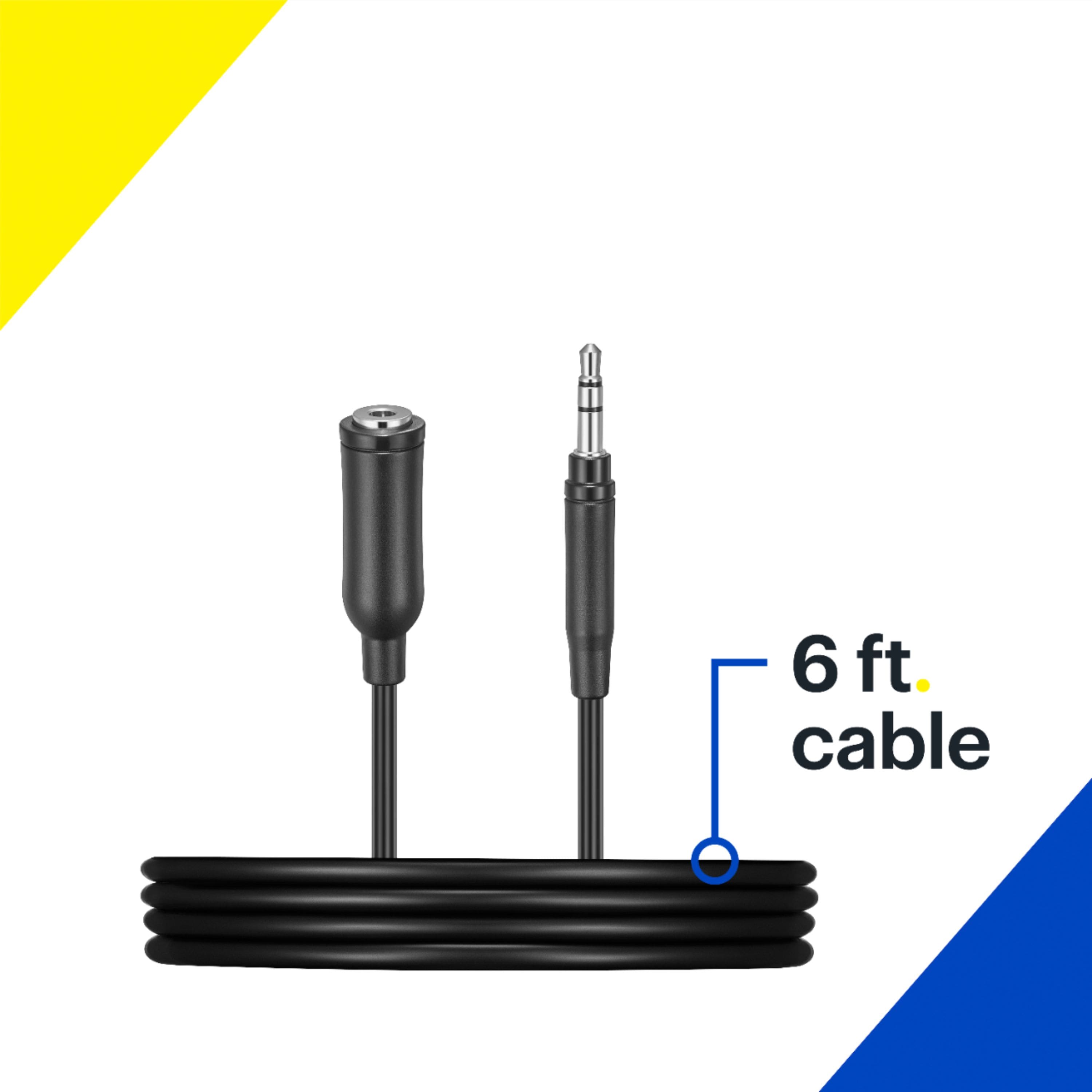 Alt View 17. Best Buy essentials™ - 6' 3.5mm Male-to-Female Audio Extension Cable - Black.
