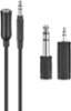 Best Buy essentials™ - 12' Headphone Extension Kit & Adapters - Black