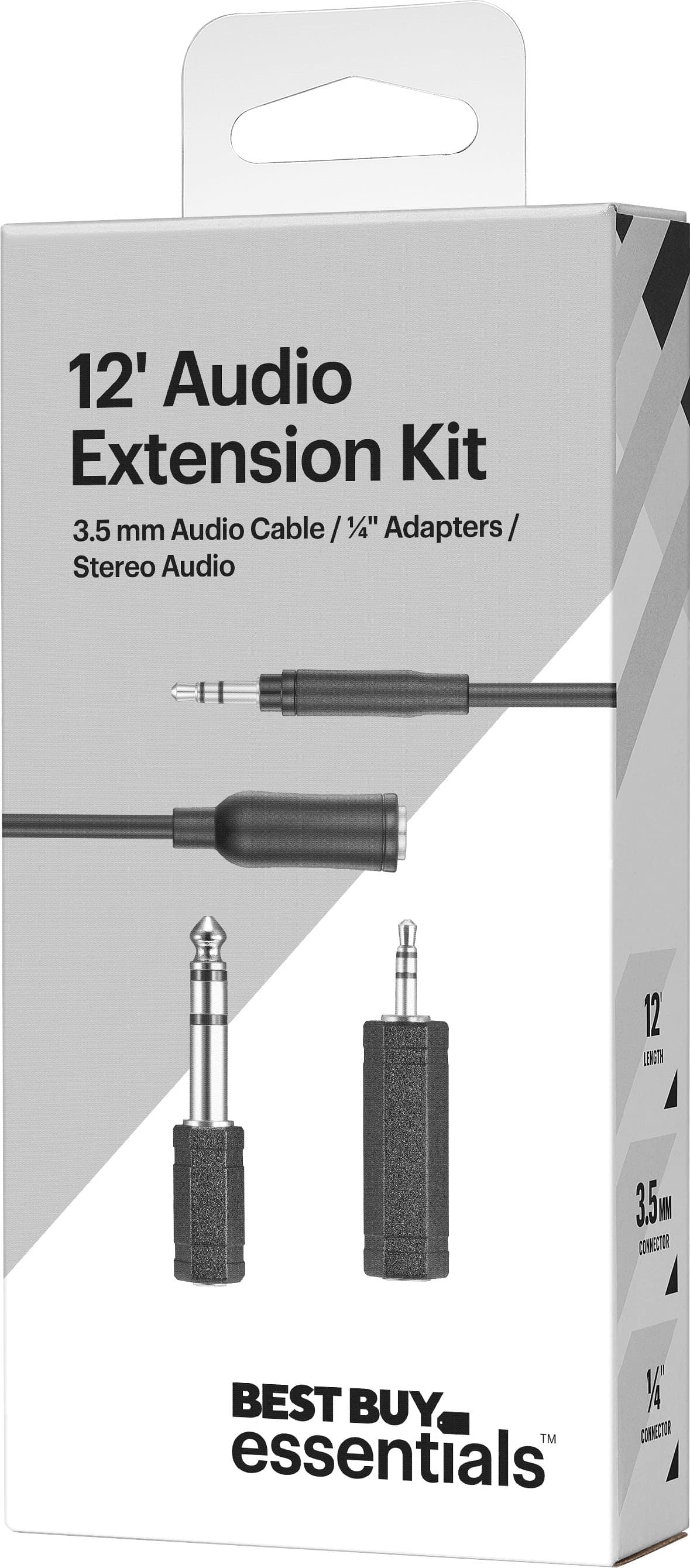Alt View 15. Best Buy essentials™ - 12' Headphone Extension Kit & Adapters - Black.