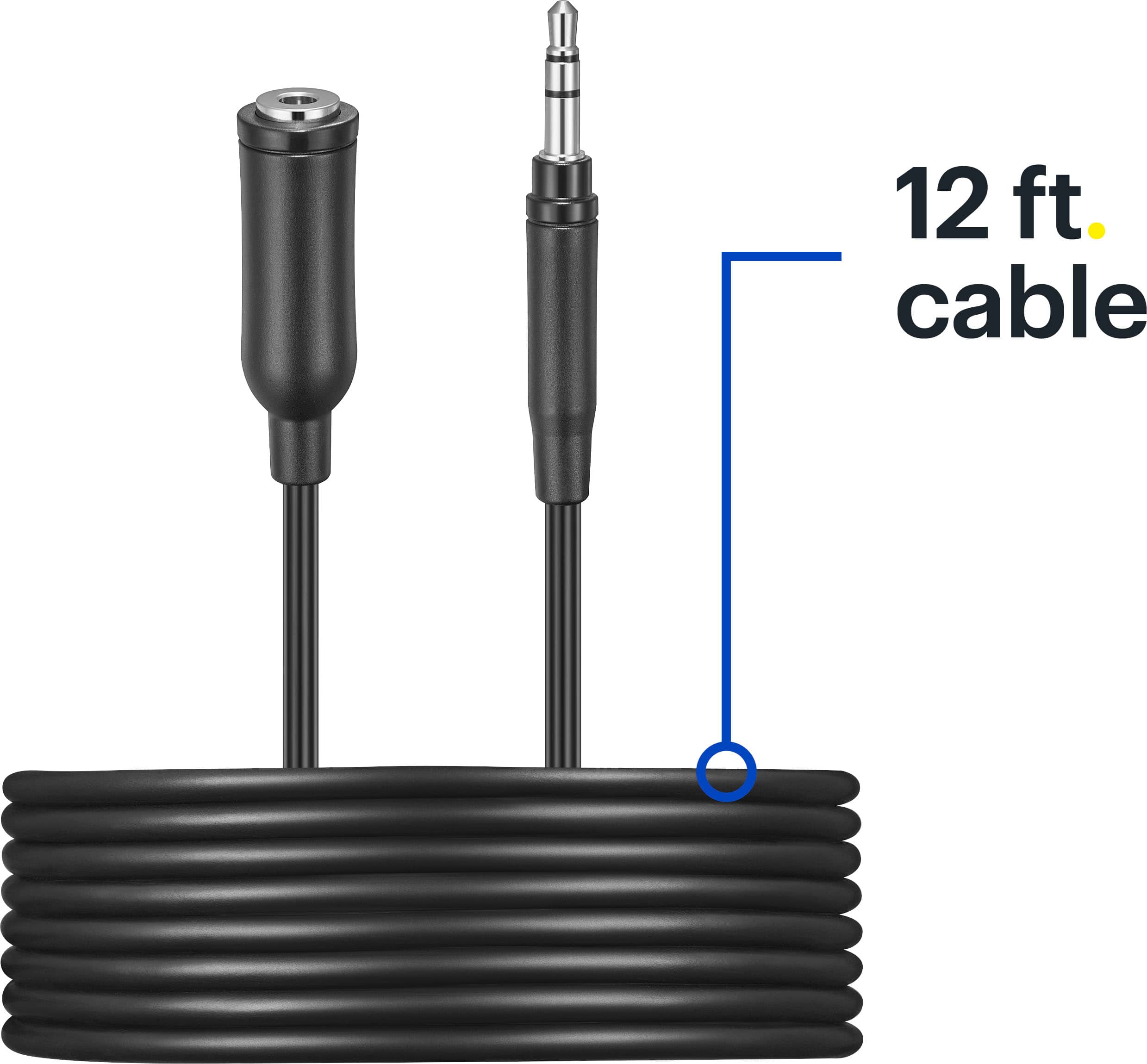 Alt View 18. Best Buy essentials™ - 12' Headphone Extension Kit & Adapters - Black.