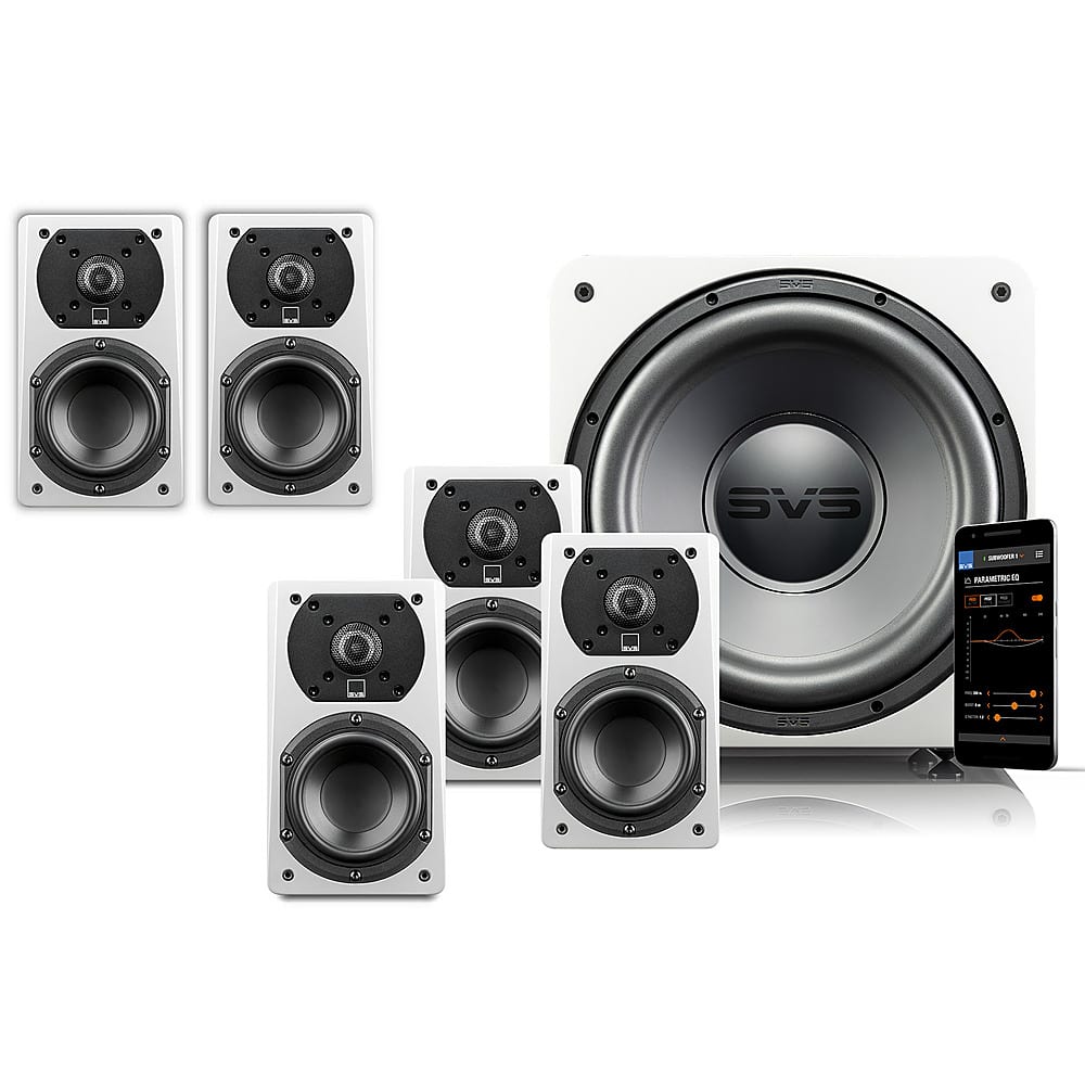 Alt View 14. SVS - Prime Satellite 5.1 Speaker System - White Gloss.