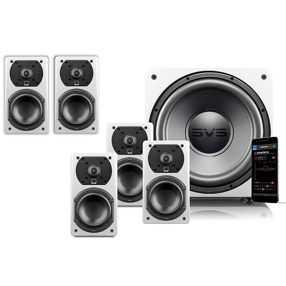 Alt View 14. SVS - Prime Satellite 5.1 Speaker System - White Gloss.
