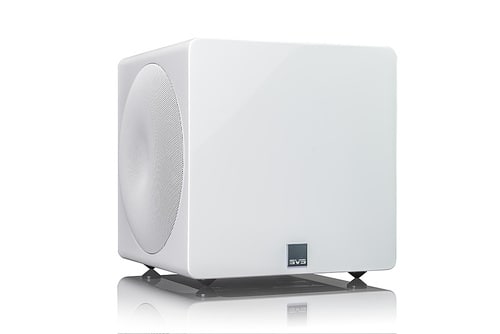 SVS 3000 Micro Sealed Subwoofer with Fully Active Dual 8-inch Drivers (Piano Gloss White).