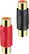 Front. Best Buy essentials™ - RCA Coupler (2-Pack) - Black.
