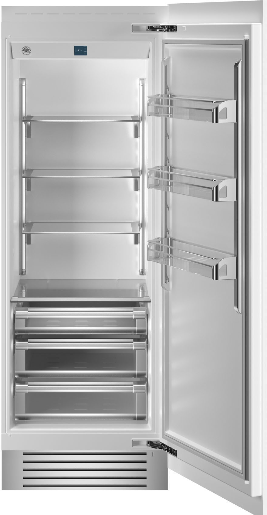 Bertazzoni – 17.44 Cu. Ft. Built-in Refrigerator Column with state of the art sensor managed temperature zones. – Custom Panel