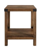 Walker Edison - Rustic Side Table - Rustic Oak - Front_Zoom