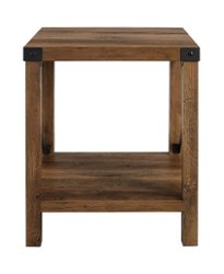 Walker Edison - Rustic Side Table - Rustic Oak - Front_Zoom