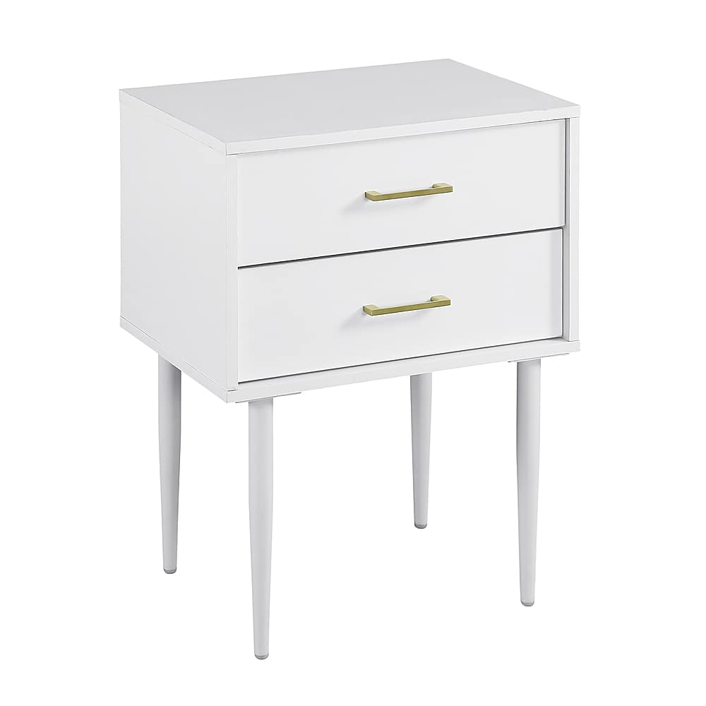 Angle View: Walker Edison - Olivia Modern Side Table - White