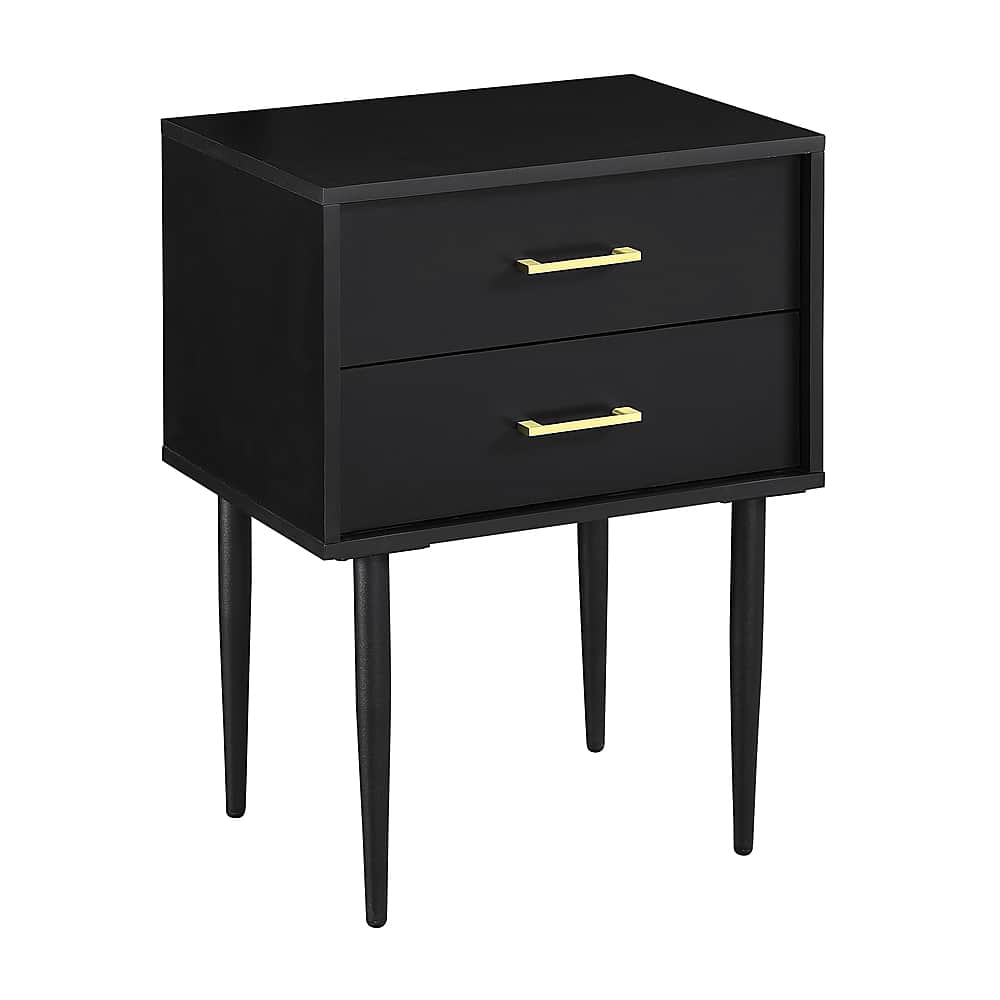 Angle View: Walker Edison - Olivia Modern Side Table - Black