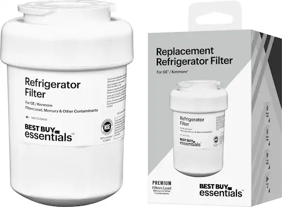 Front. Best Buy essentials™ - NSF 42/53 Water Filter Replacement for Select GE and Kenmore Refrigerators - White.