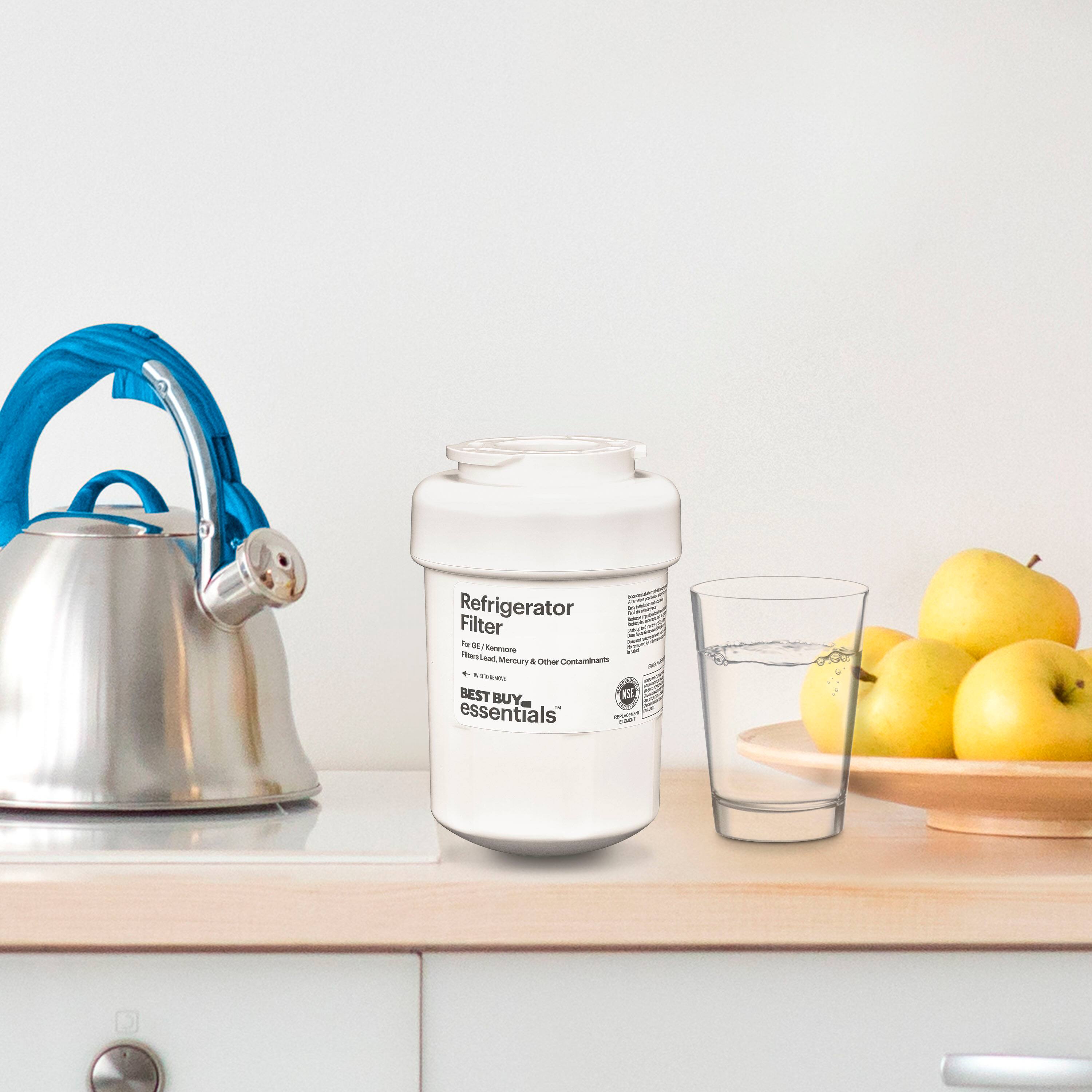 Alt View 13. Best Buy essentials™ - NSF 42/53 Water Filter Replacement for Select GE and Kenmore Refrigerators - White.