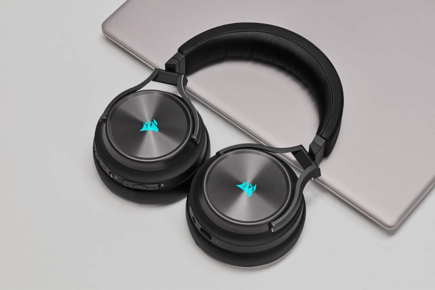 Alt View 22. CORSAIR - VIRTUOSO XT Wireless Gaming Headset for PC, Mac, PS5, PS4, and Mobile - Slate.