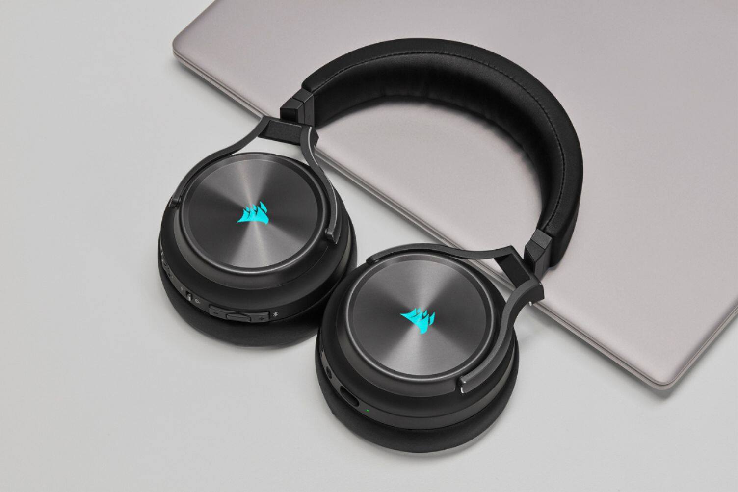 Alt View 22. CORSAIR - VIRTUOSO XT Wireless Gaming Headset for PC, Mac, PS5, PS4, and Mobile - Slate.