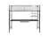 Front. Walker Edison - Premium Metal Full Size Loft Bed with Wood Workstation - Black.