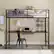 Alt View 11. Walker Edison - Premium Metal Full Size Loft Bed with Wood Workstation - Black.