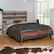 Alt View 12. Walker Edison - Industrial Queen Size Metal and Wood Plank Bed - Brown.