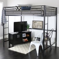 Walker Edison - Premium Metal Full Size Loft Bed - Black - Alt_View_Zoom_12