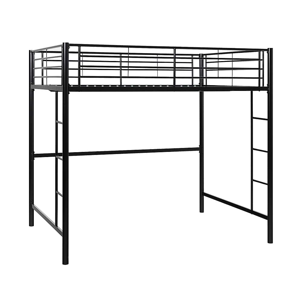 Left. Walker Edison - Premium Metal Full Size Loft Bed - Black.