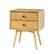 Angle. Walker Edison - 25” Modern Solid Wood 2 Drawer Nightstand - Light Oak.